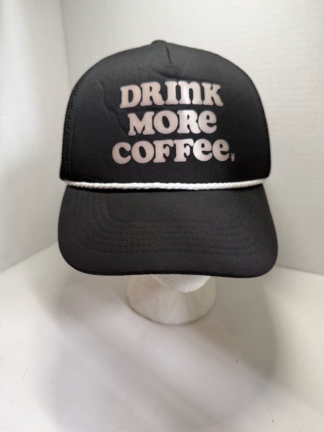 Dutch Bros Drink More Coffee Trucker Hat Black Mesh Snapback 2