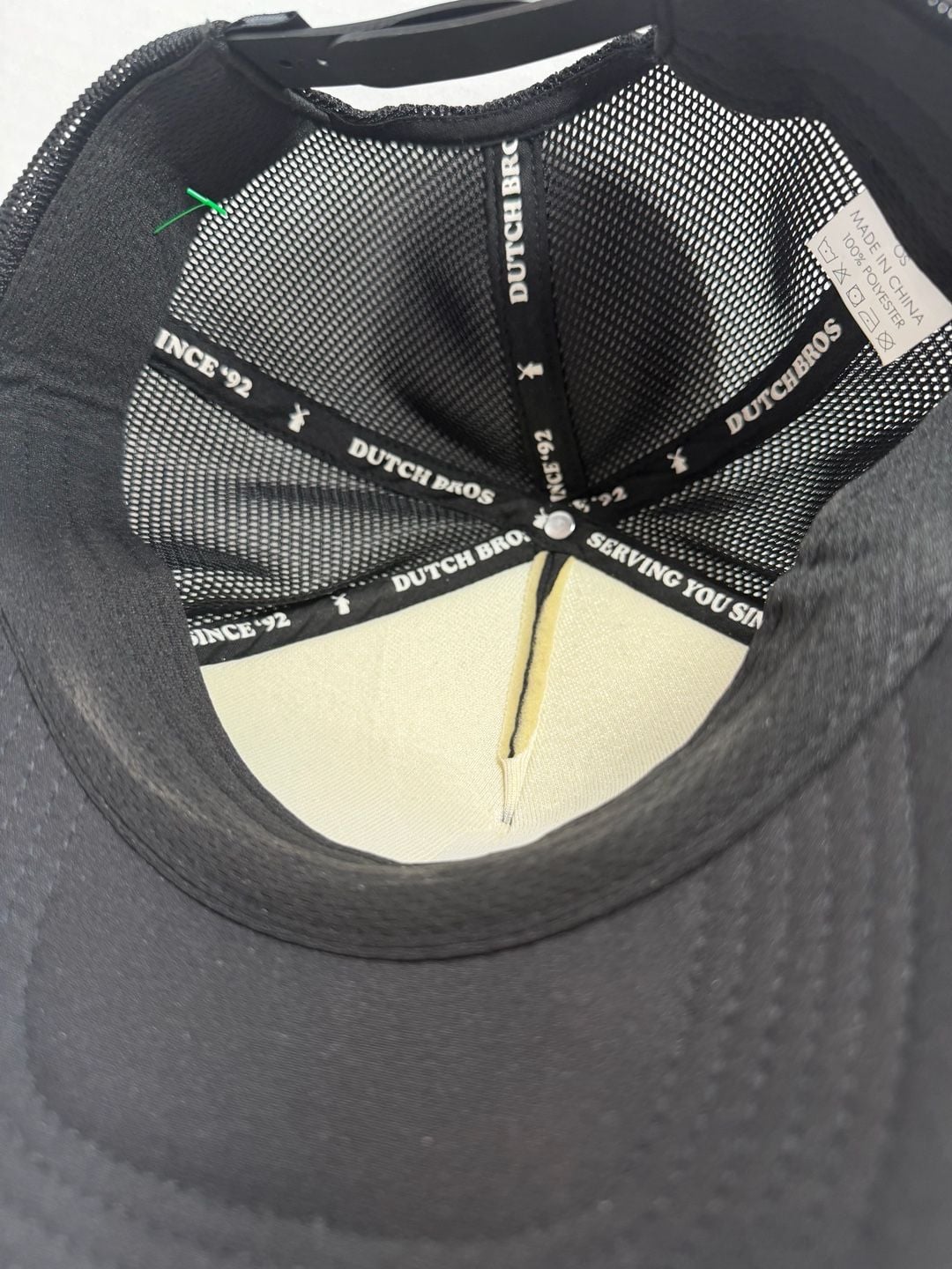 Dutch Bros Drink More Coffee Trucker Hat Black Mesh Snapback 9