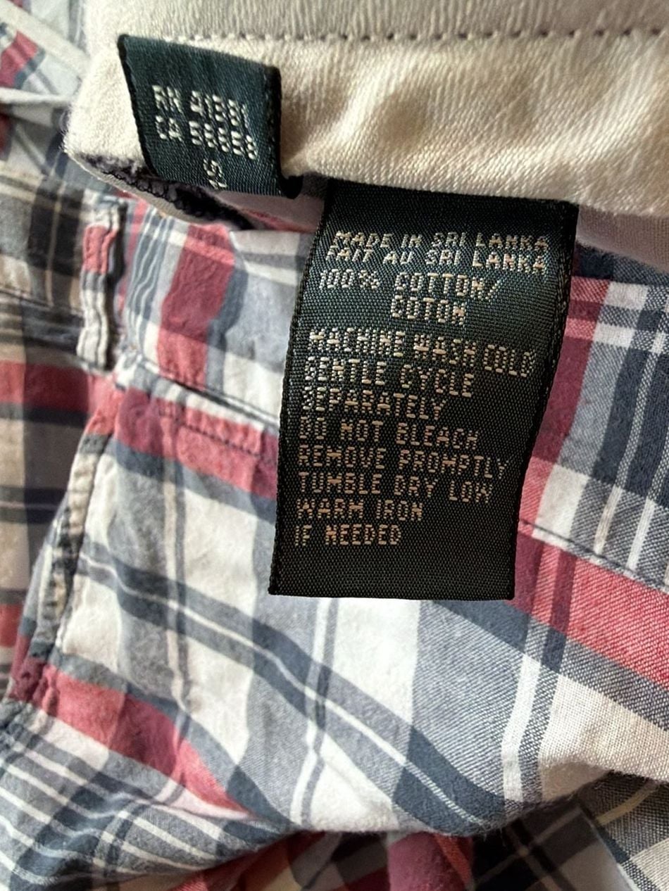 Polo Ralph Lauren Plaid Shorts Size 38 Red White Blue Cotton 5