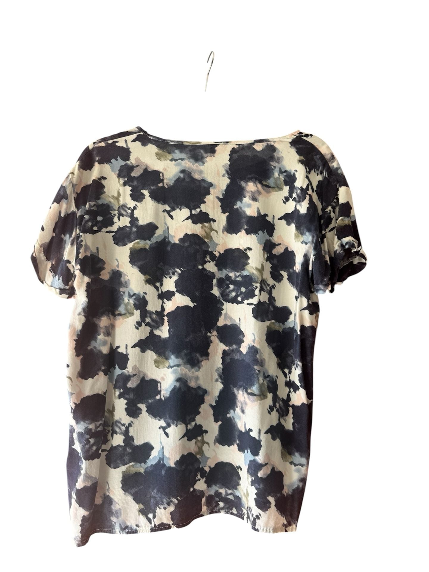 Soyaconcept Abstract Print Short Sleeve Top Viscose Blue 3