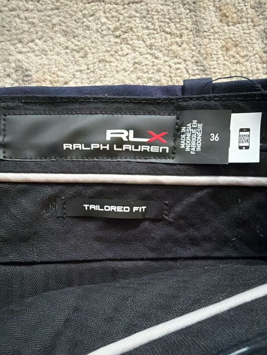 RLX Ralph Lauren Golf Shorts Size 36 Navy Blue Tailored Fit 7
