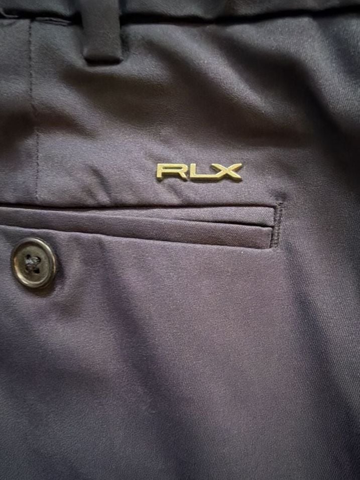 RLX Ralph Lauren Golf Shorts Size 36 Navy Blue Tailored Fit 8