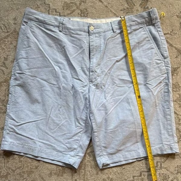 Polo Ralph Lauren Shorts Size 38 Light Blue Cotton Chino Flat Front