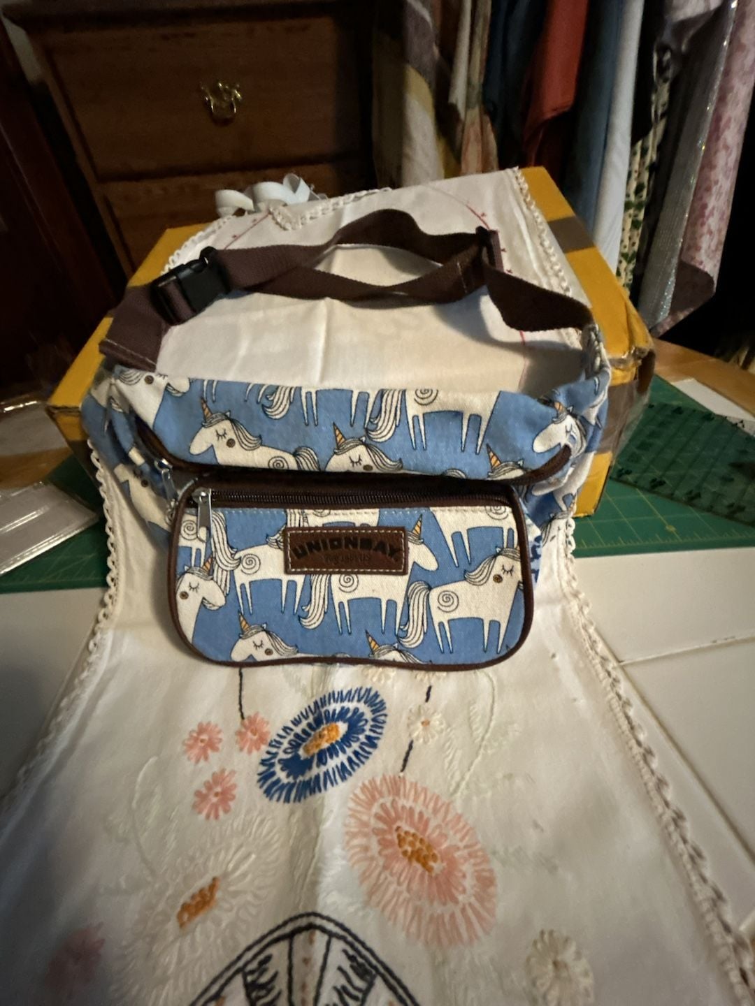 Unionbay Unicorn Fanny Pack Blue White Belt Bag 2