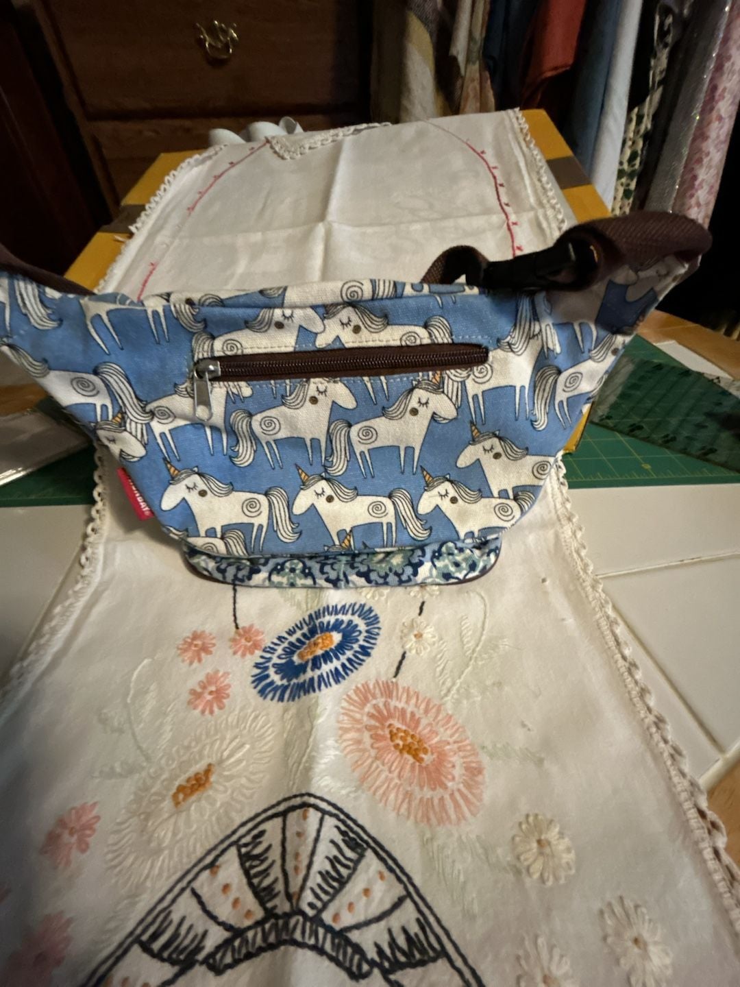 Unionbay Unicorn Fanny Pack Blue White Belt Bag 3