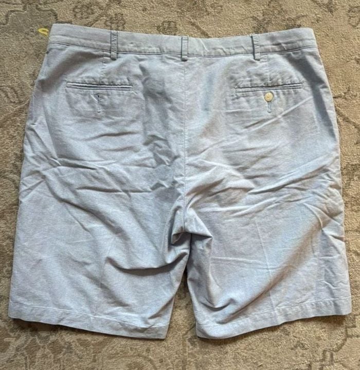 Polo Ralph Lauren Shorts Size 38 Light Blue Cotton Chino Flat Front 7