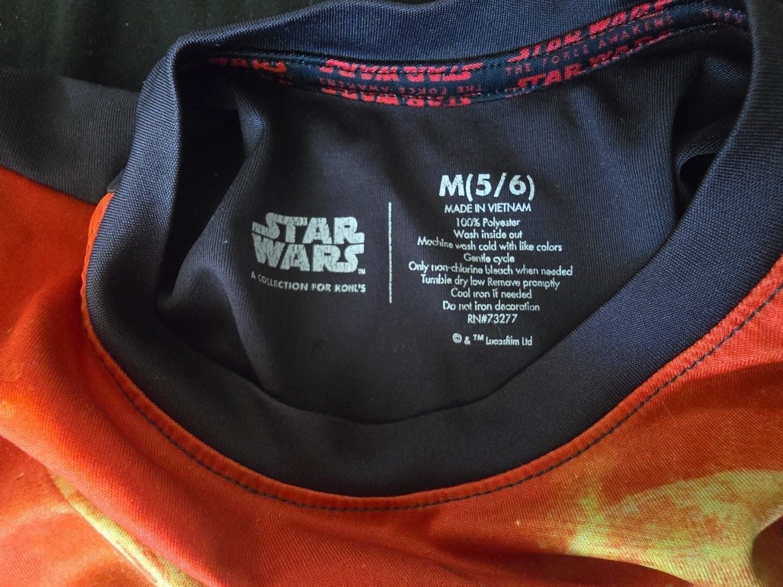 Star Wars BB-8 Graphic T-Shirt Size M (5/6) Orange Gray 2