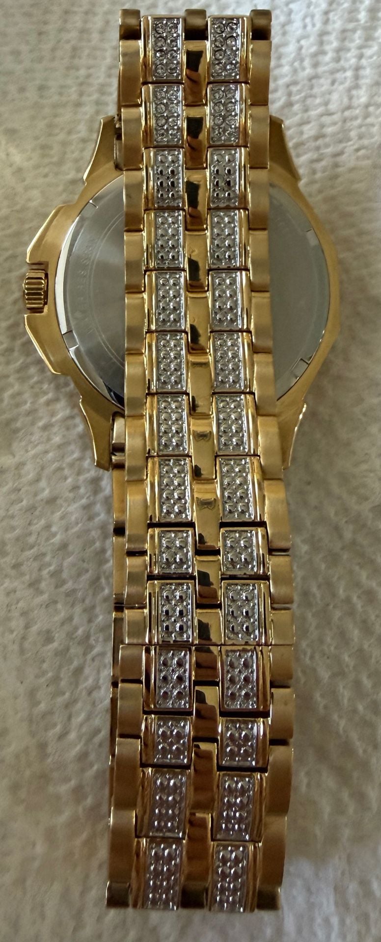 Bulova Octava 98C126 Gold Pavé Crystal Watch 5