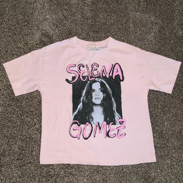 Zara Selena Gomez T-Shirt Size 9-10 Years Pink Graphic