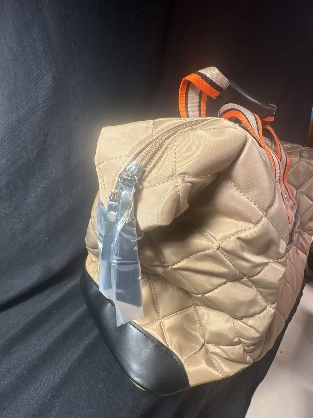 IHKwip The Getaway Duffle Bag Gold Quilted Nylon 8
