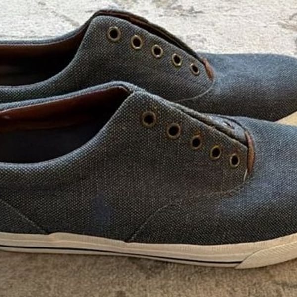 Polo Ralph Lauren Blue Denim Sneakers Size