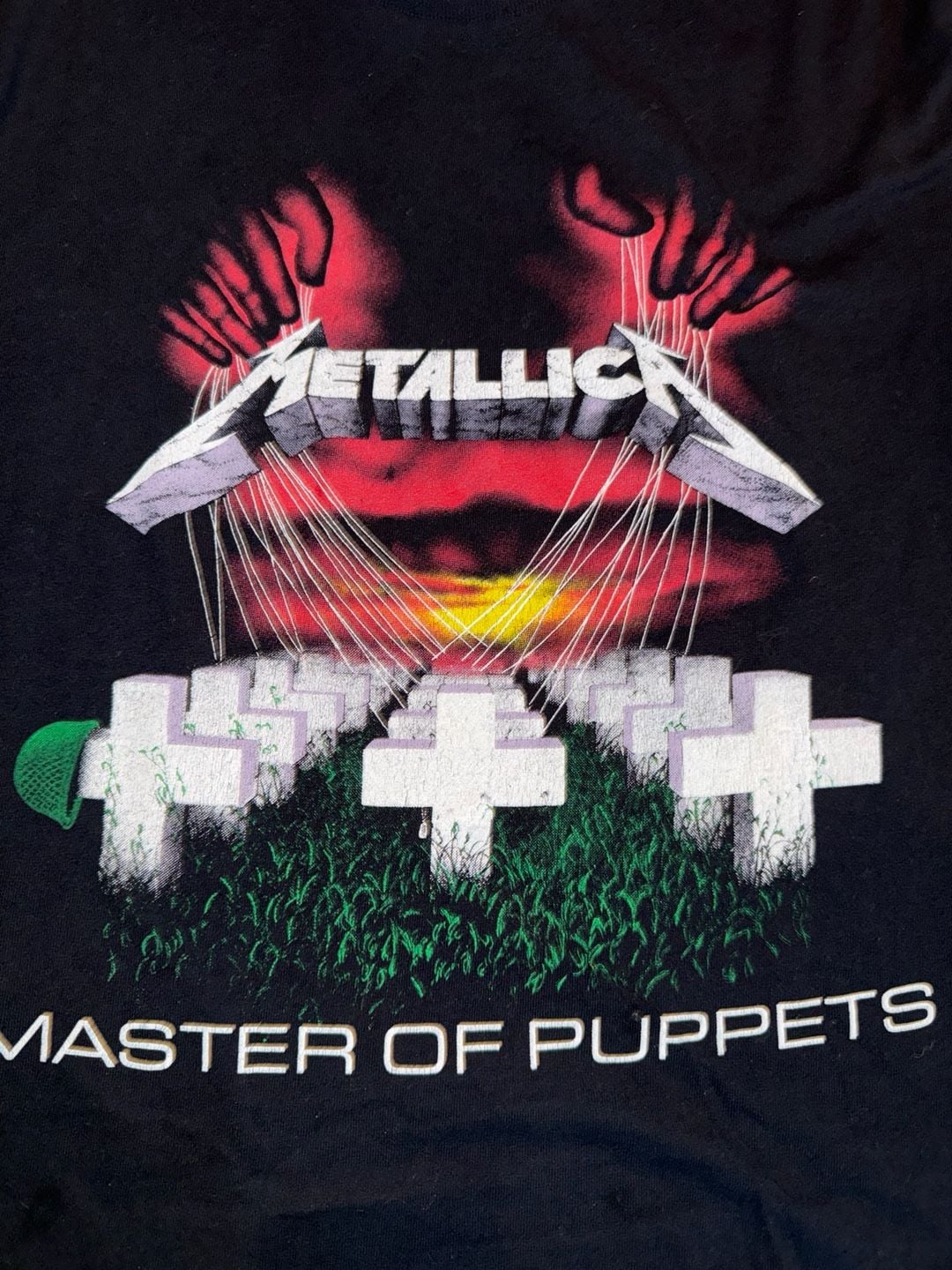 Metallica Master of Puppets T-Shirt Size M Black Rock Band Graphic Tee 3