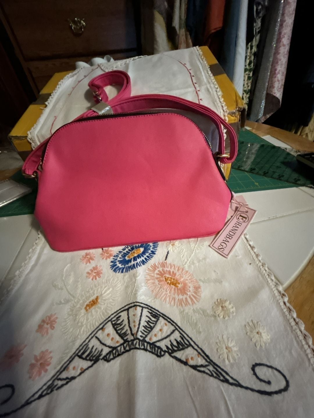 E Handbags Pink Crossbody Purse Dome Handbag 2
