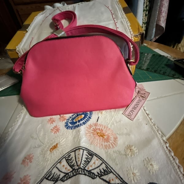 E Handbags Pink Crossbody Purse Dome Handbag