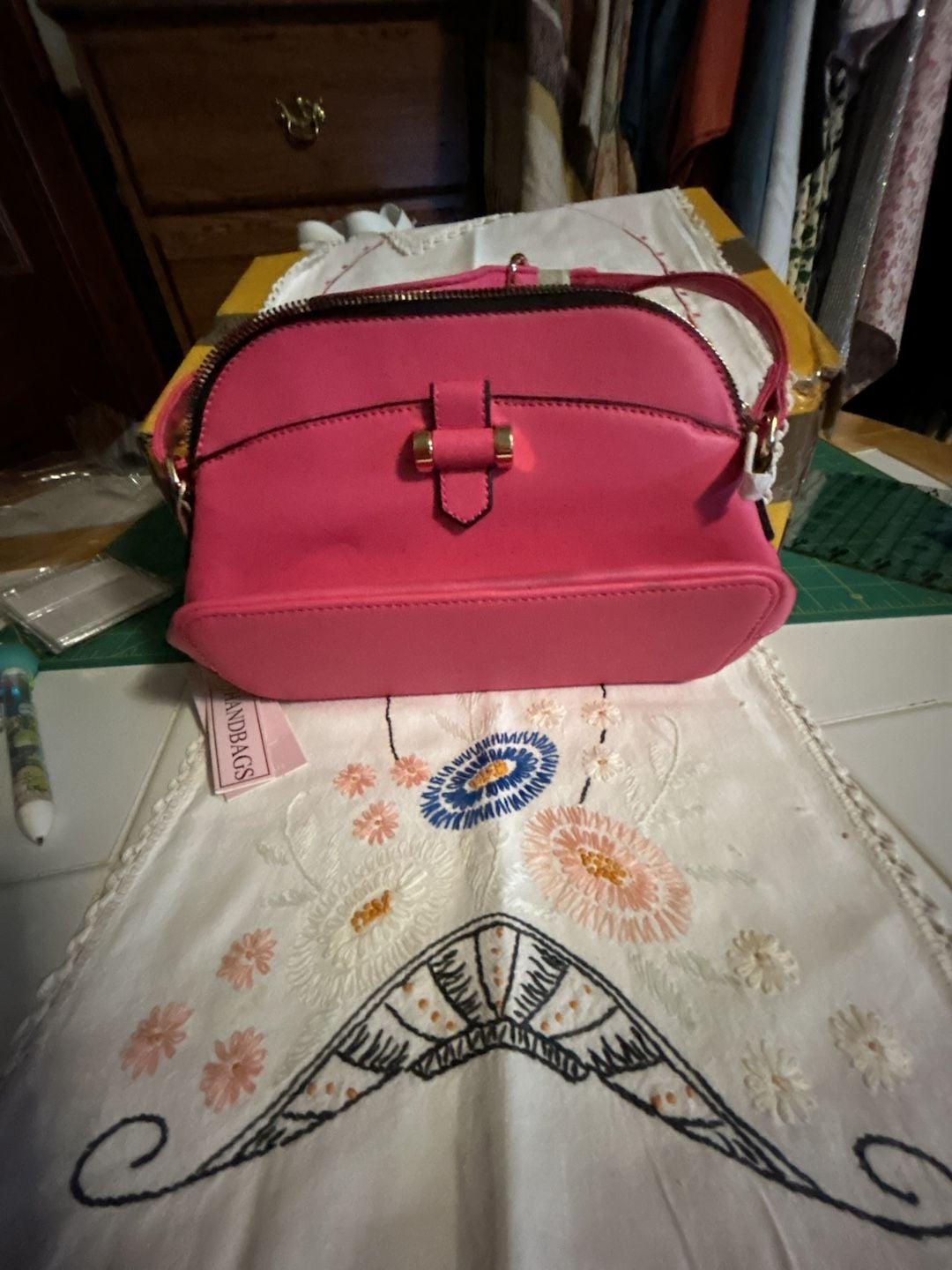 E Handbags Pink Crossbody Purse Dome Handbag 3