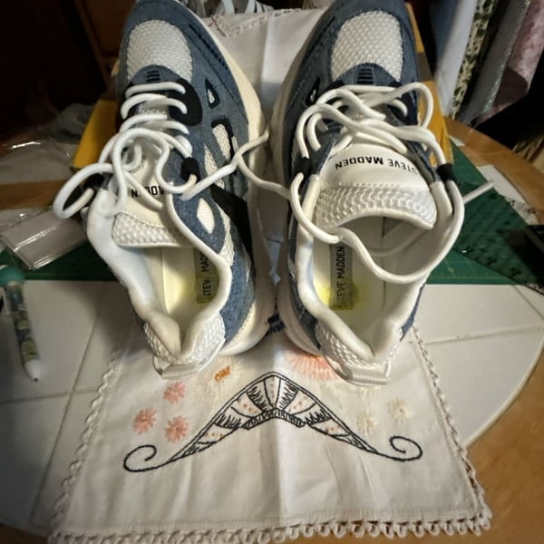 Steve Madden Clydie white denim jeans multi