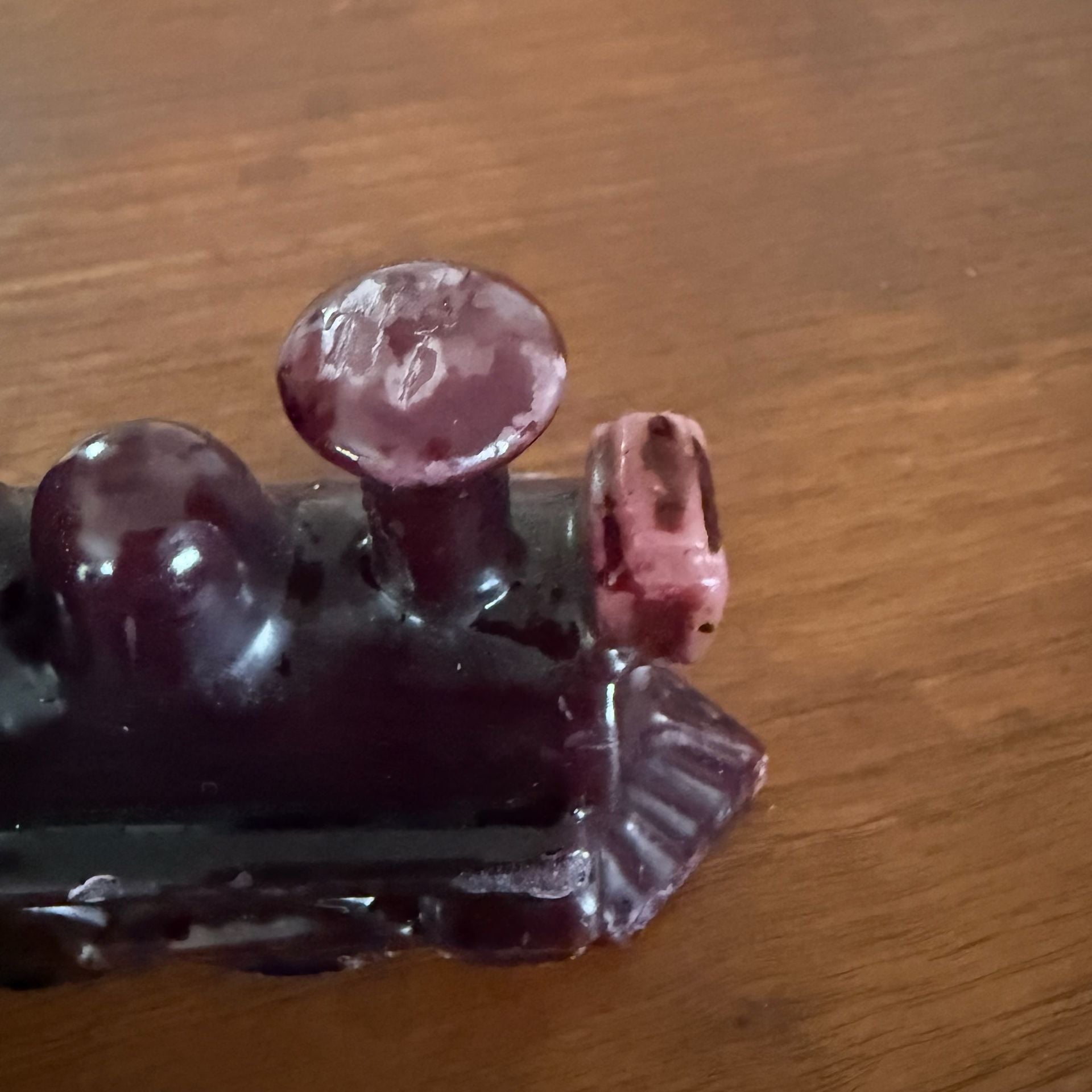 Vintage Locomotive Train Shaped Wax Candle Purple 4