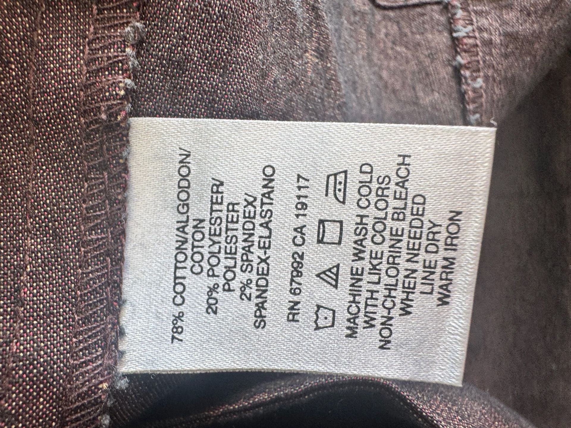 Sigrid Olsen Sport Pants Suit Size 10 Dark Brown Cotton Blend 5