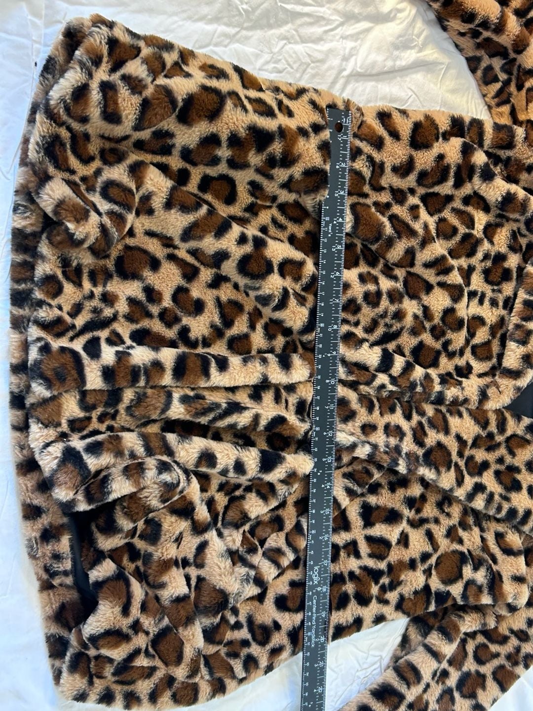 Love Tree Leopard Faux Fur Coat Size Small 12