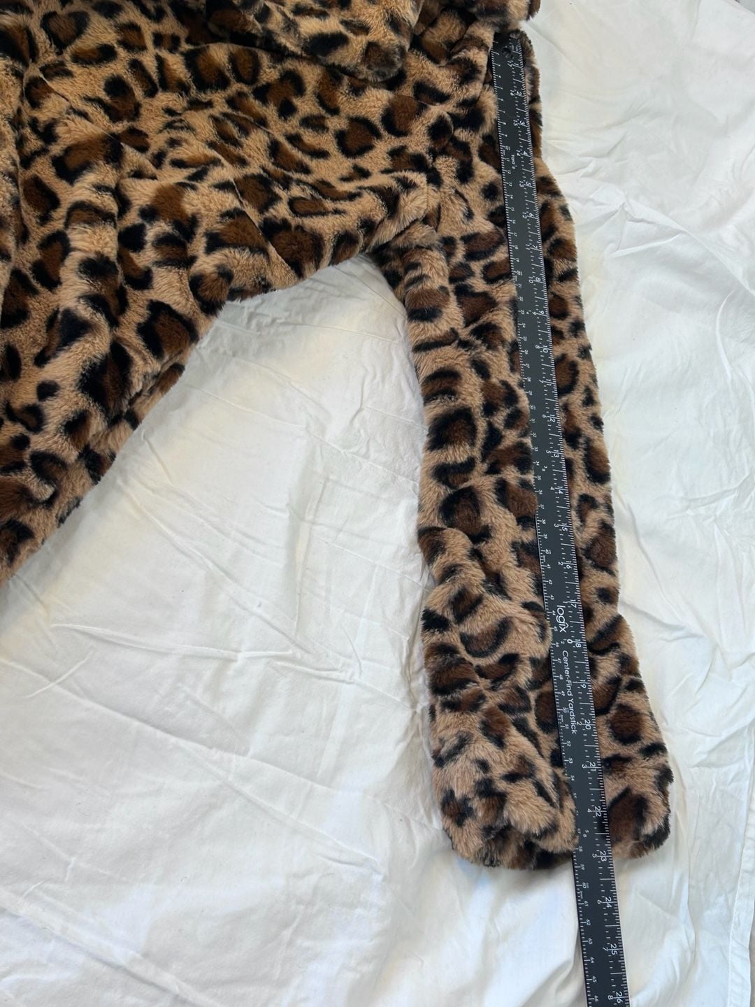 Love Tree Leopard Faux Fur Coat Size Small 14
