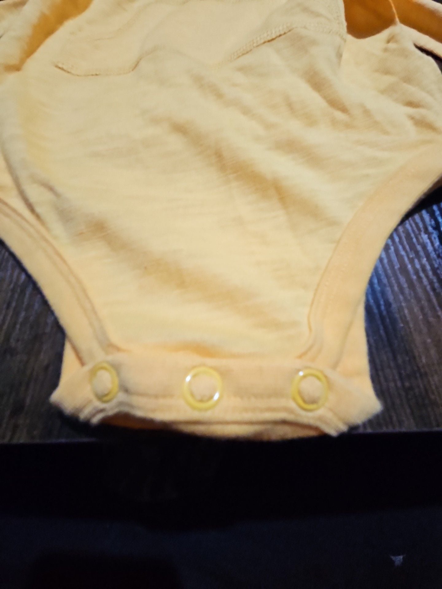 (517) First Impressions Hooded Bodysuit Size 12M Yellow 3