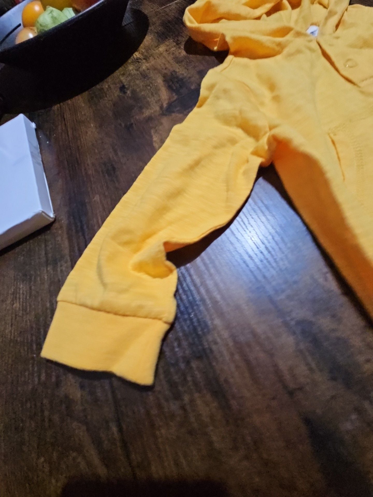 (517) First Impressions Hooded Bodysuit Size 12M Yellow 5