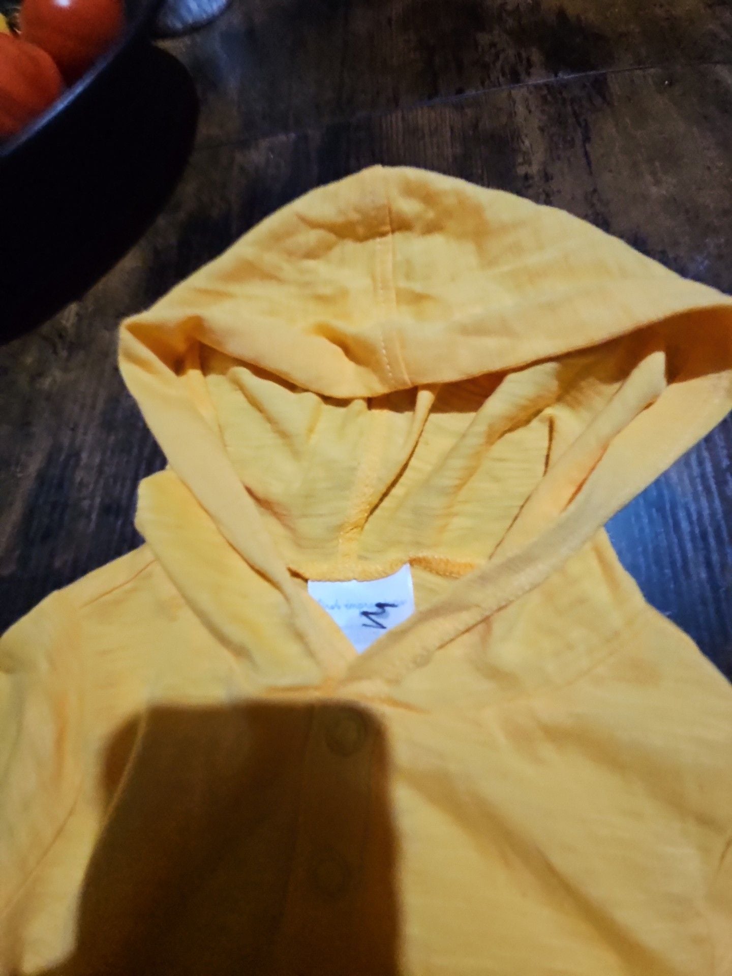 (517) First Impressions Hooded Bodysuit Size 12M Yellow 6