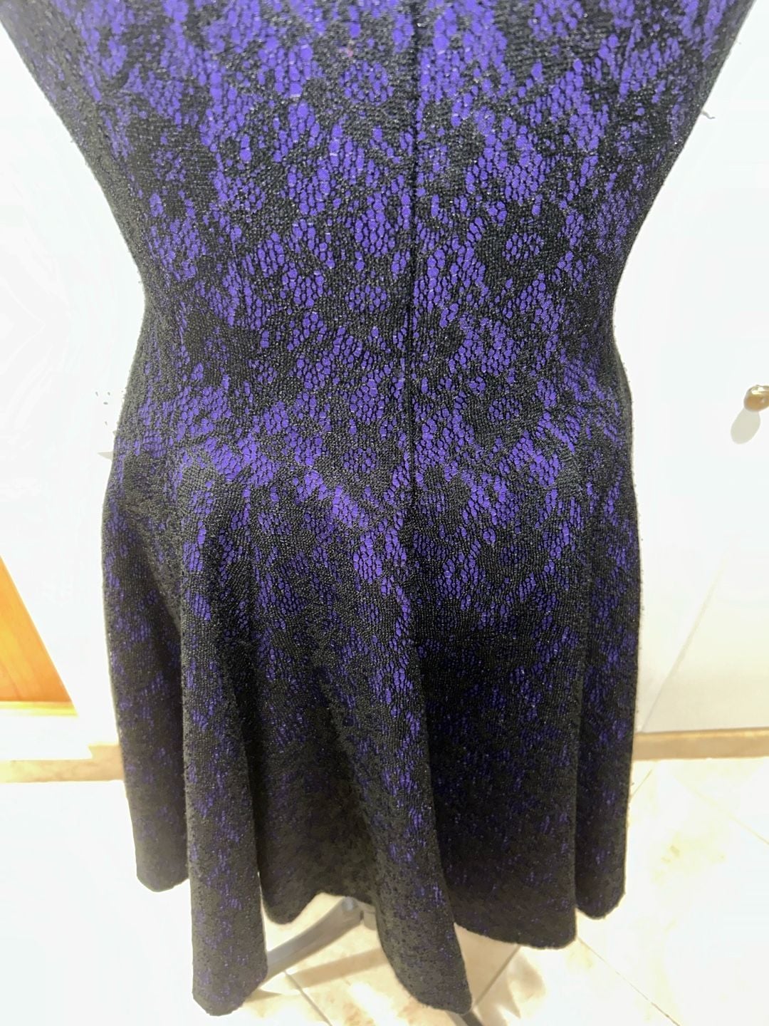 b michael AMERICA RED collection Dress Size 8 Purple Black Lace Sleeveless 9
