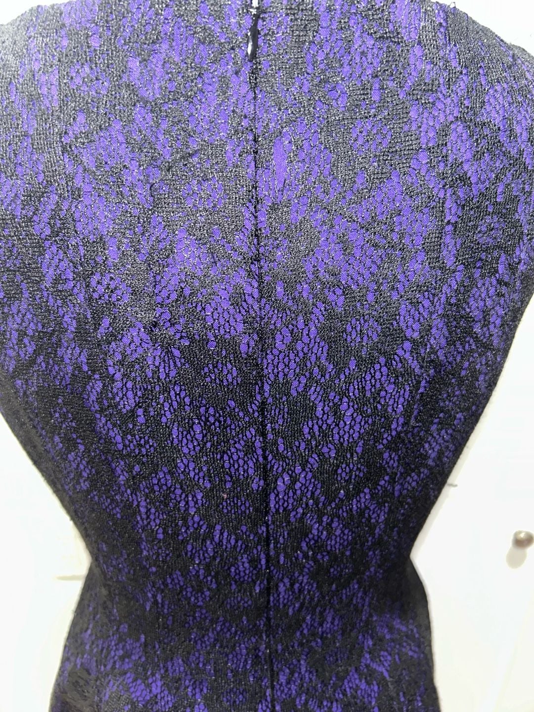 b michael AMERICA RED collection Dress Size 8 Purple Black Lace Sleeveless 10