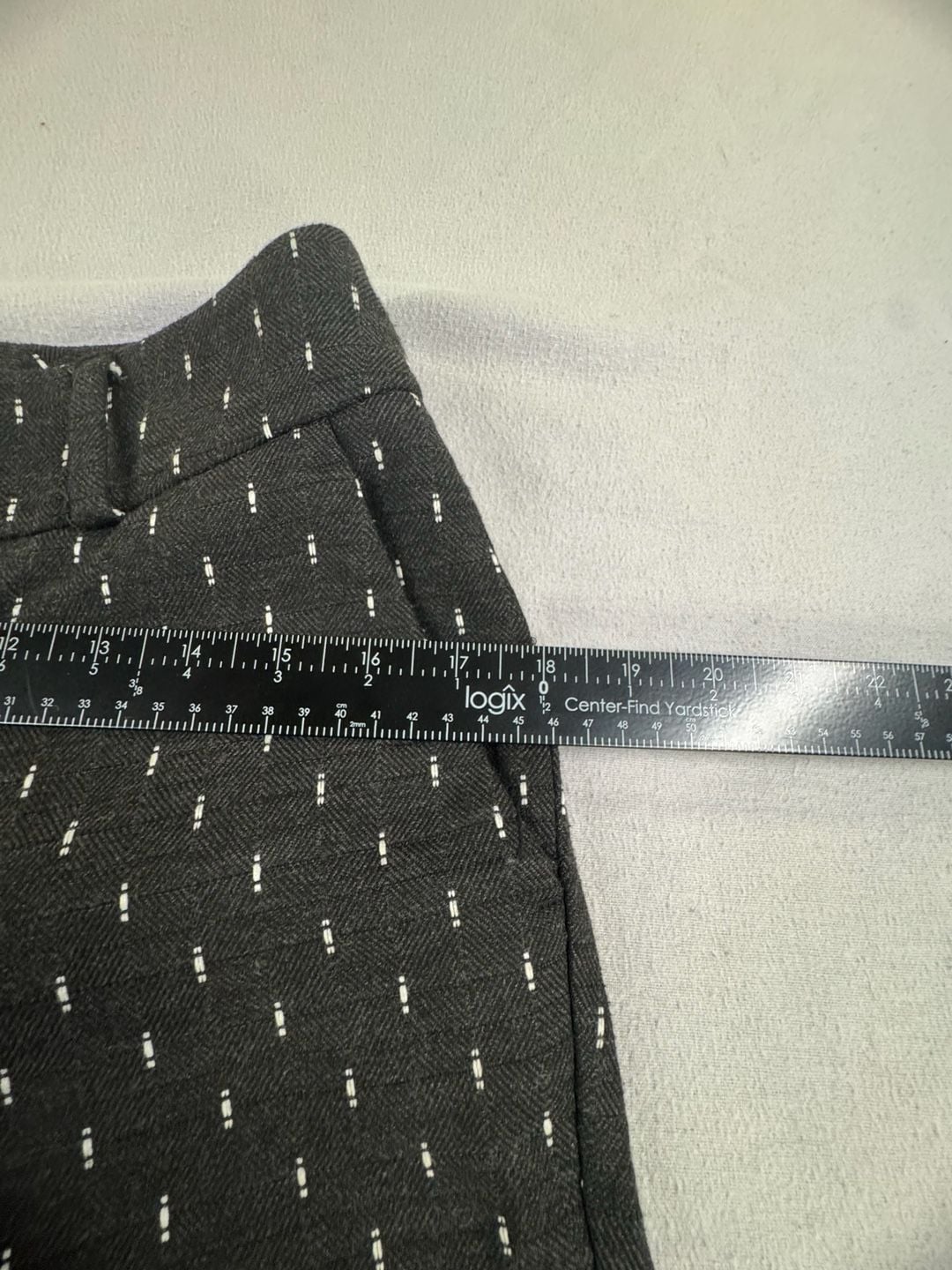 Ann Taylor Loft Julie Skinny Size 2 Gray White Pattern Pants 5