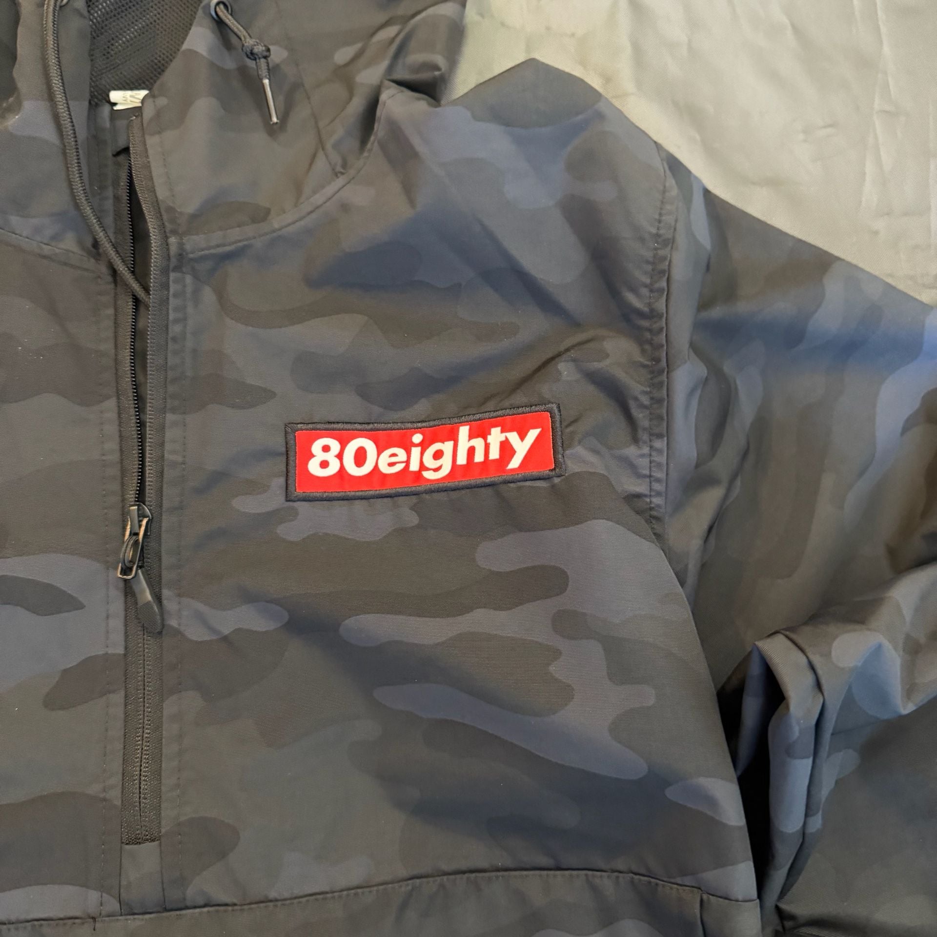 80Eighty Black Camo Anorak Windbreaker Jacket Men’s M 3