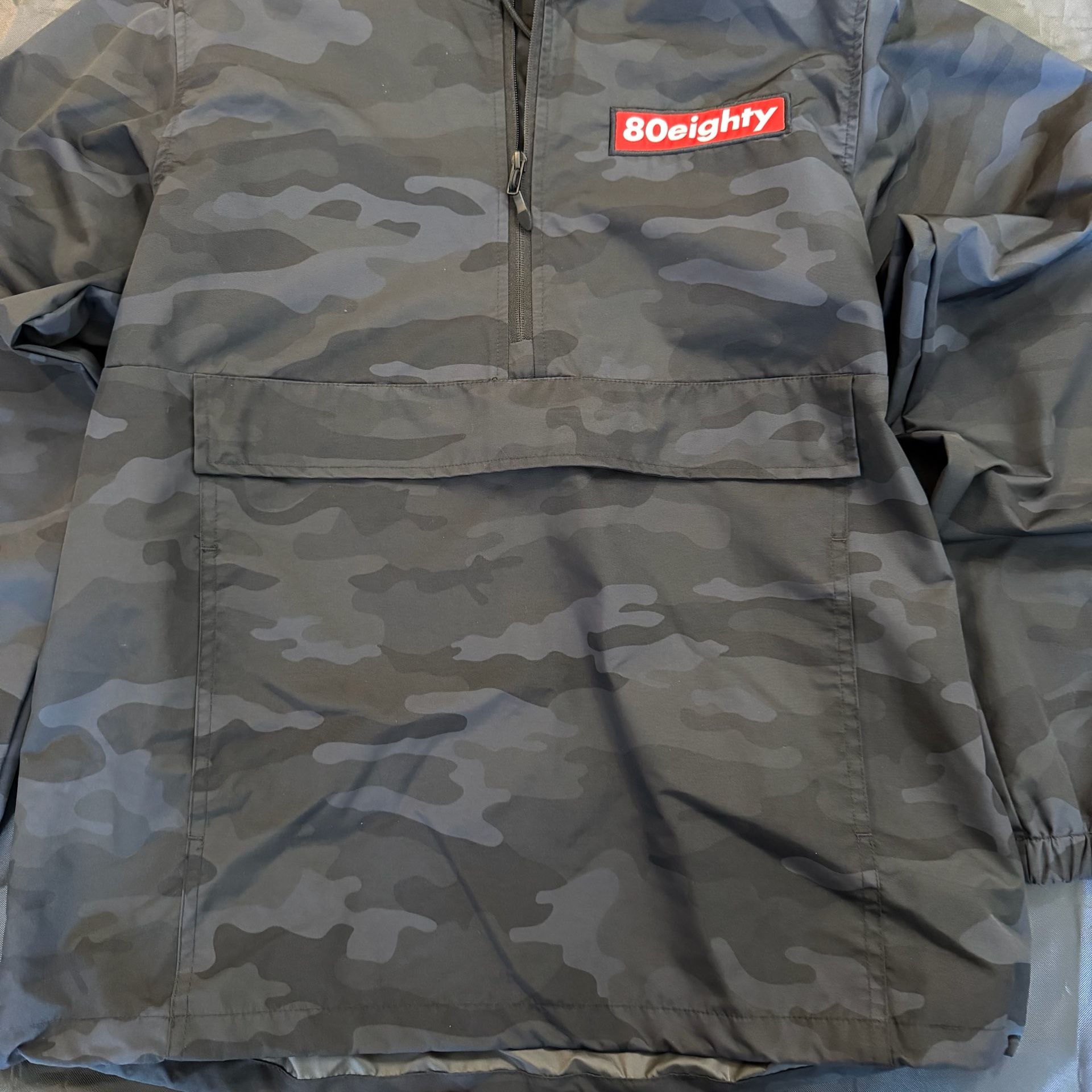 80Eighty Black Camo Anorak Windbreaker Jacket Men’s M 4