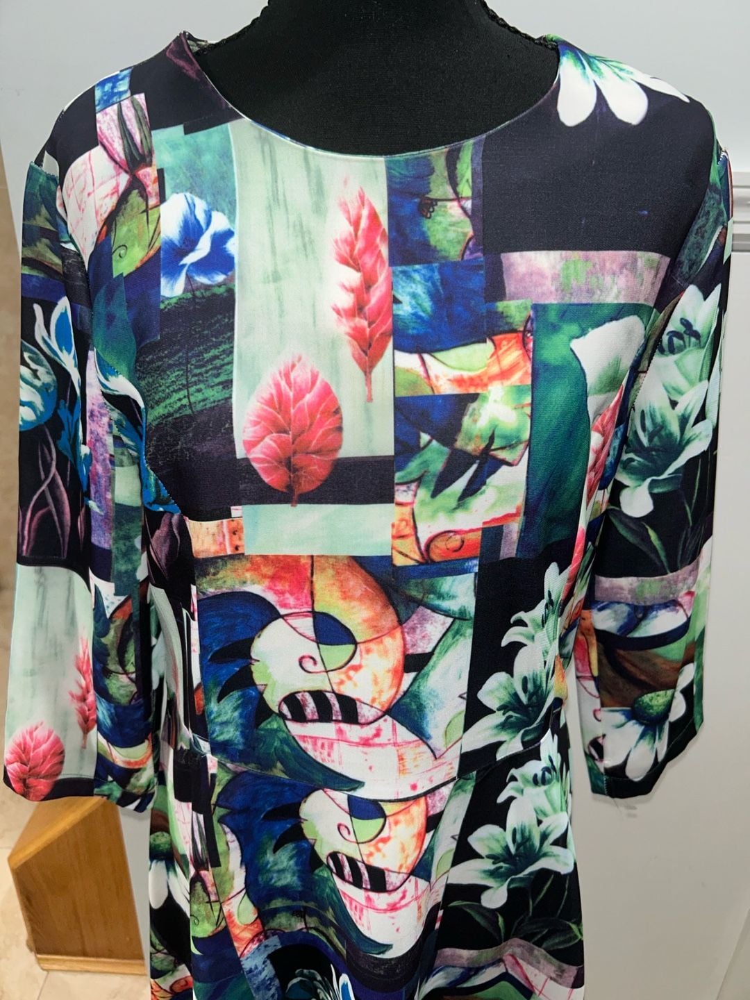 MKRM Floral Print Long Sleeve Midi Dress Multicolored 7