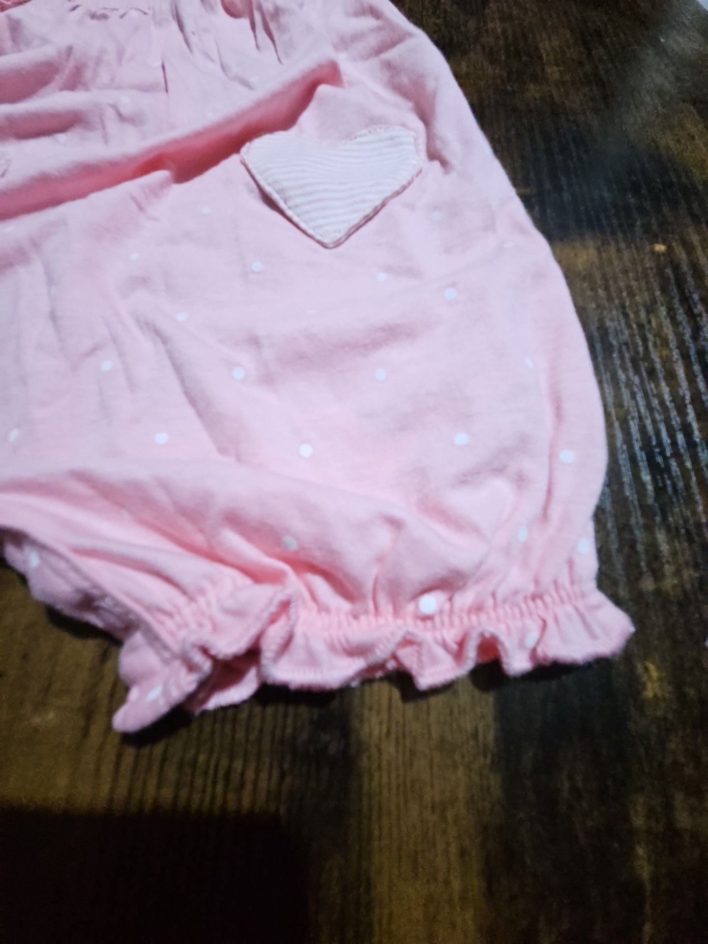 (518) Carter's Polka Dot Romper Size 3m Pink 3