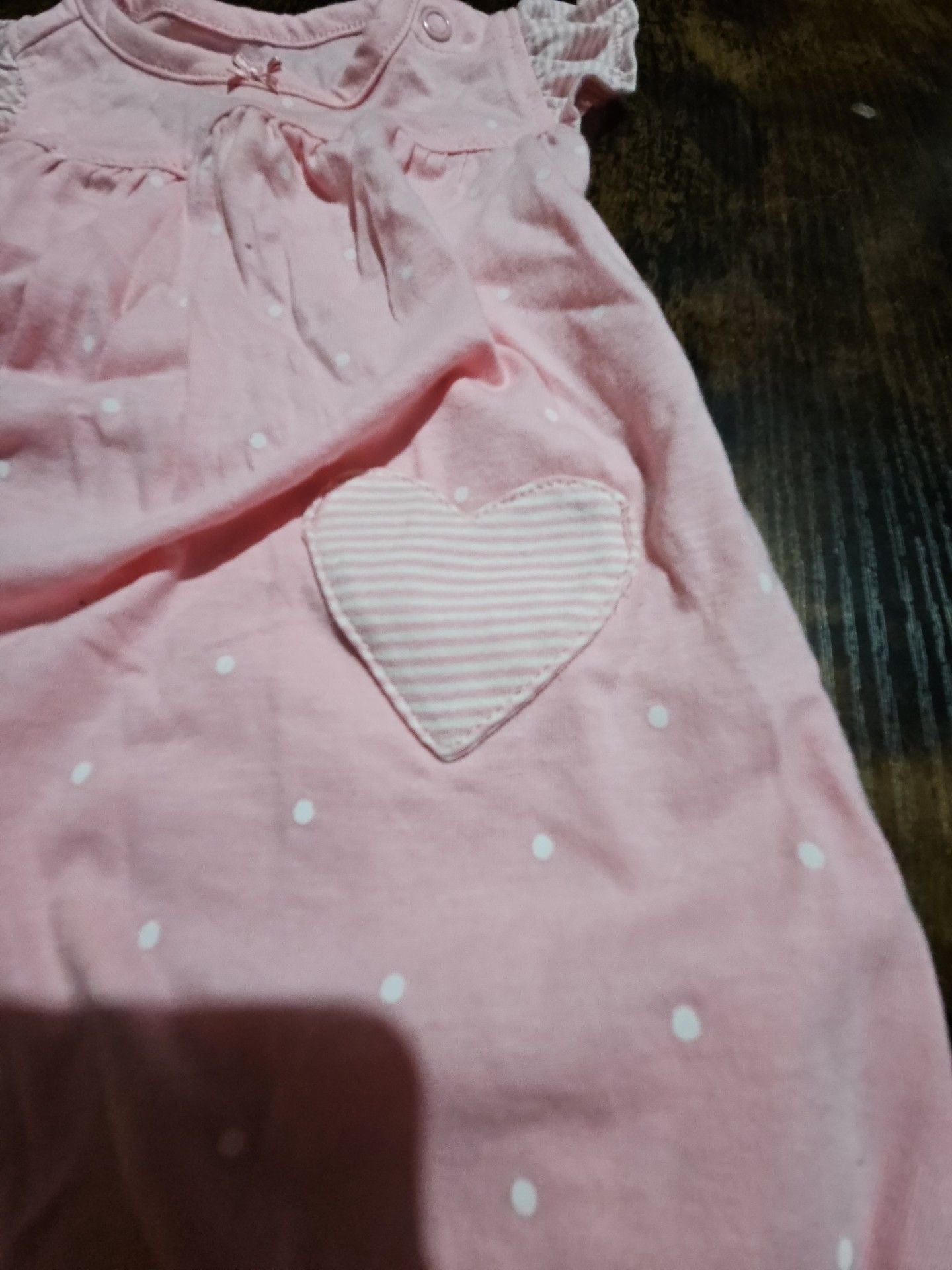 (518) Carter's Polka Dot Romper Size 3m Pink 4