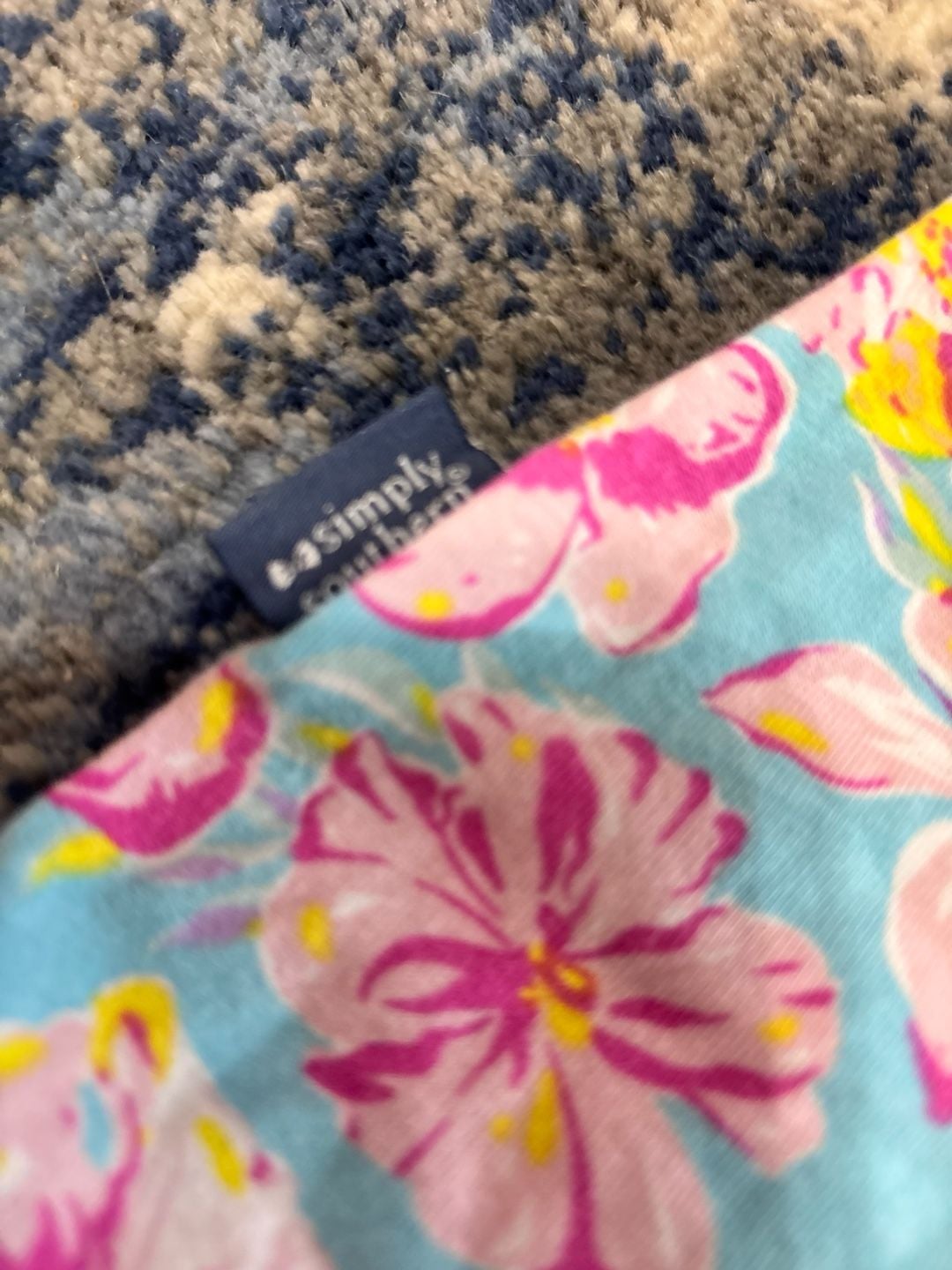 Simply Southern Floral Dress Size 3T Blue Pink 2
