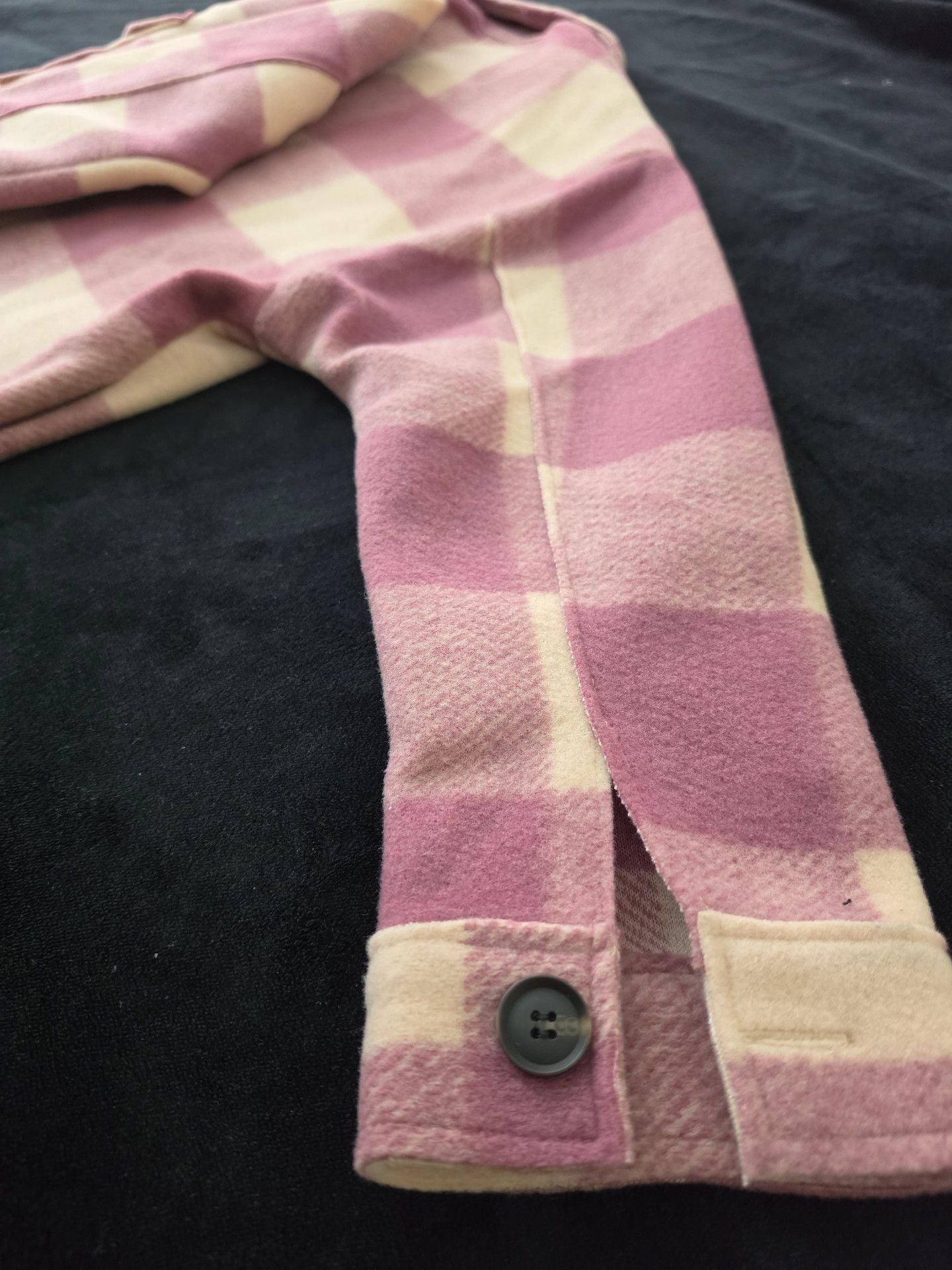 Elan Plaid Shirt Jacket Pink Cream Mauve Oversized Shacket Women's Medium
 8