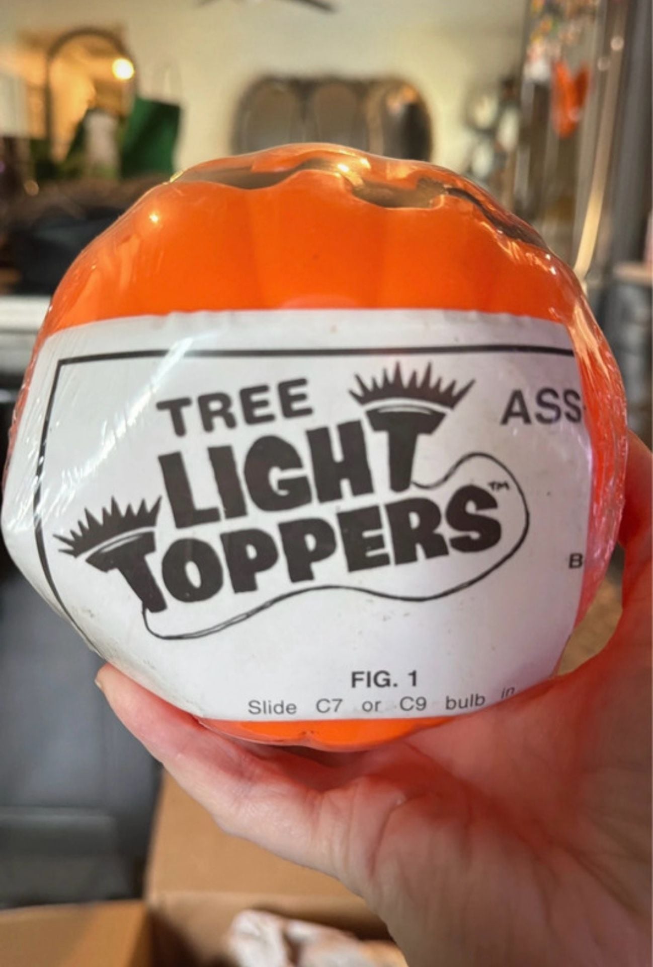 Empire Tree Light Toppers Halloween Pumpkin with Witch Hat Blow Mold 1995 5