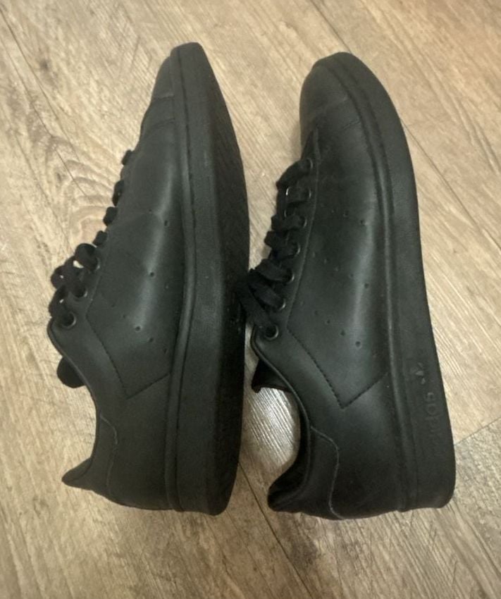 Adidas Stan Smith Size 8 Black Primegreen Sneakers 3
