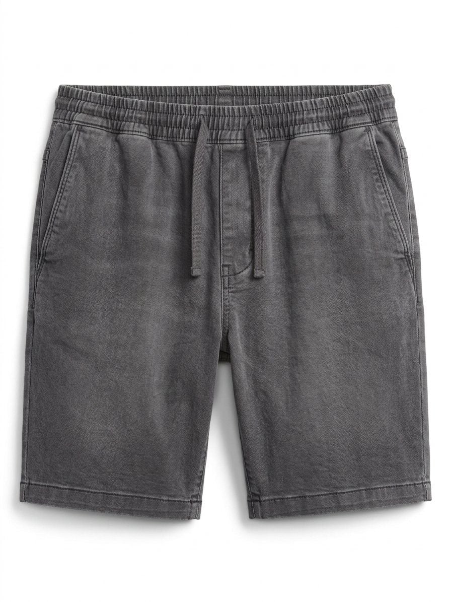 George Pull-On Shorts Size M (32-34) Gray Cotton Drawstring 2