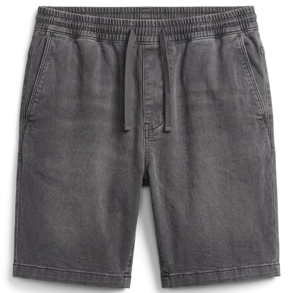 George Pull-On Shorts Size M (32-34) Gray Cotton Drawstring
