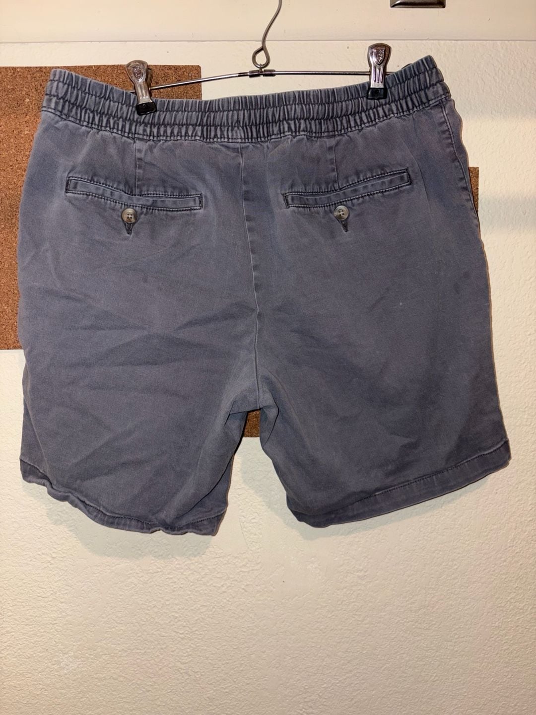 George Pull-On Shorts Size M (32-34) Gray Cotton Drawstring 4