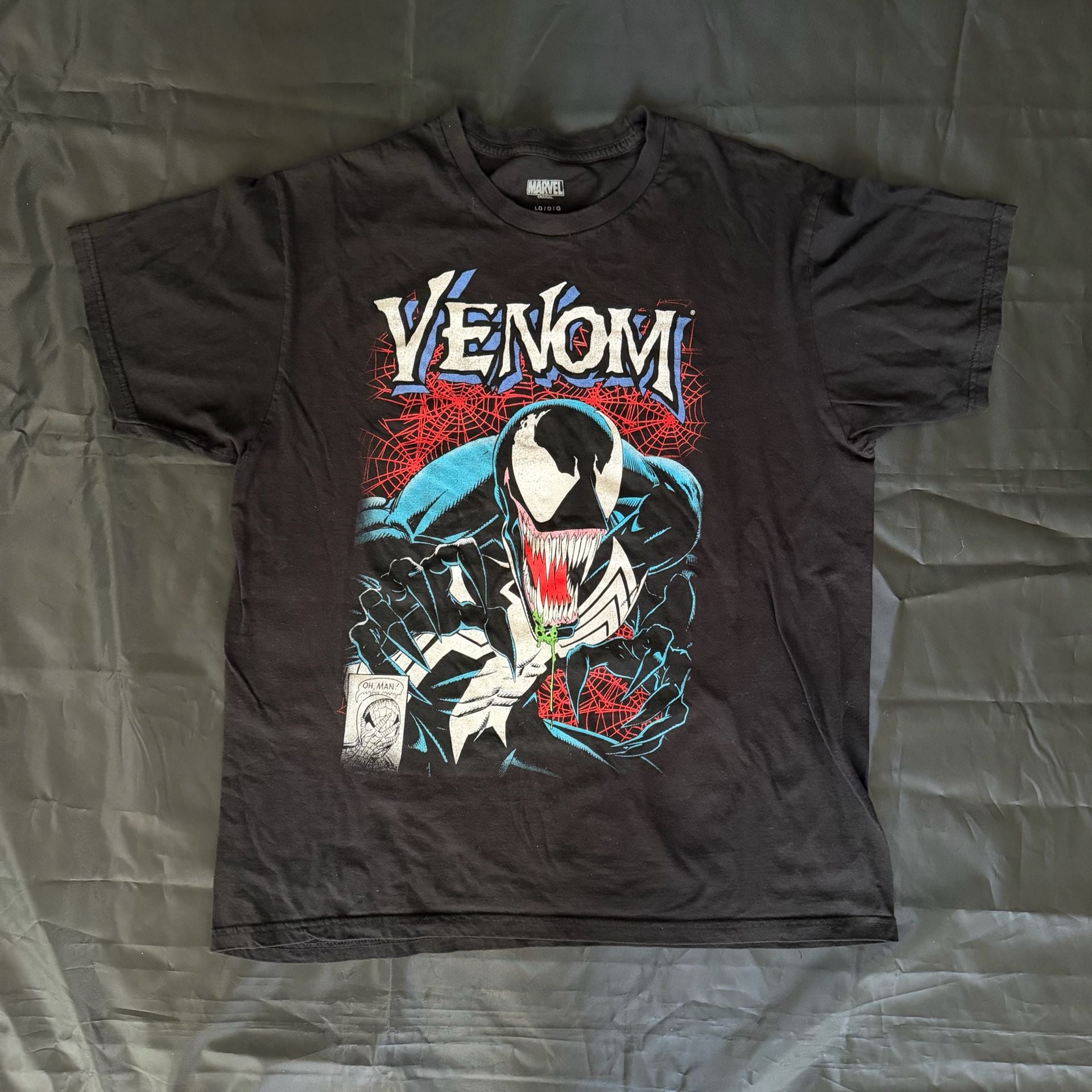 Marvel Venom Black Graphic T-Shirt Men’s Large Comic Tee 1