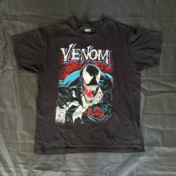 Marvel Venom Black Graphic T-Shirt Men’s Large Comic Tee