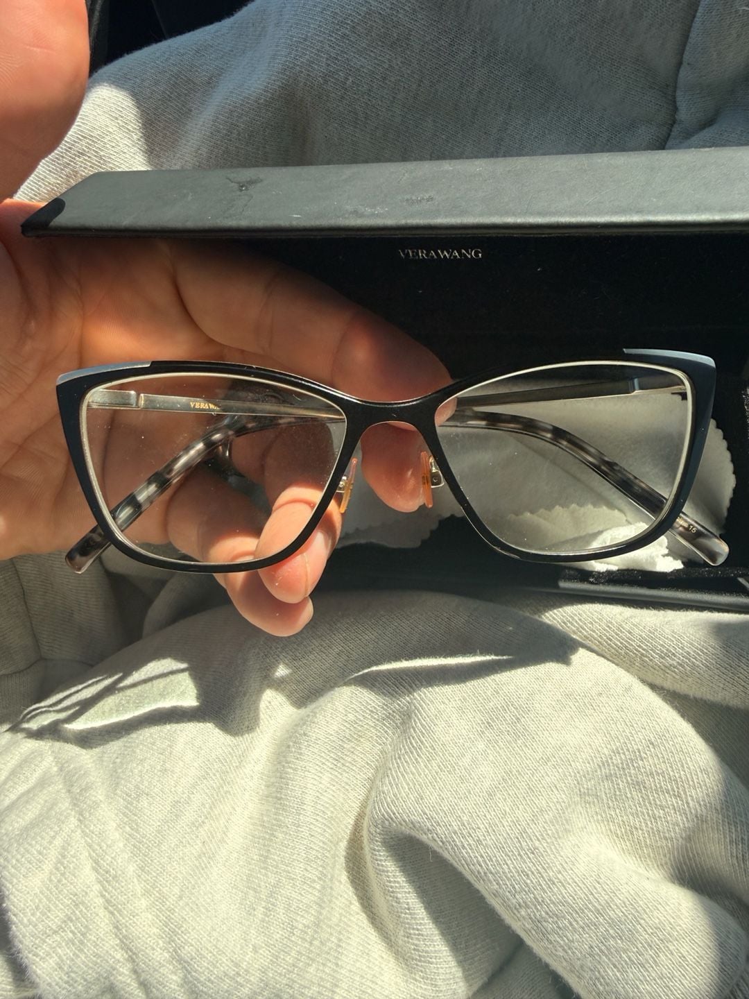 Vera Wang Cat Eye Eyeglasses Black Frame with Case 9