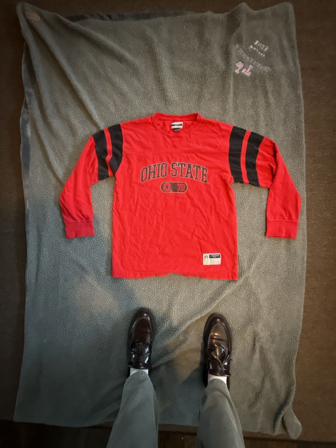 J. America Ohio State Long Sleeve Shirt Size M Red 2