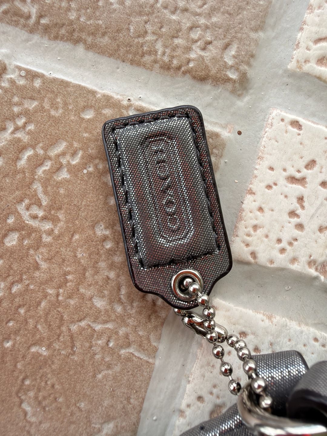 Coach Perforated Signature Silver Wristlet F45561 5