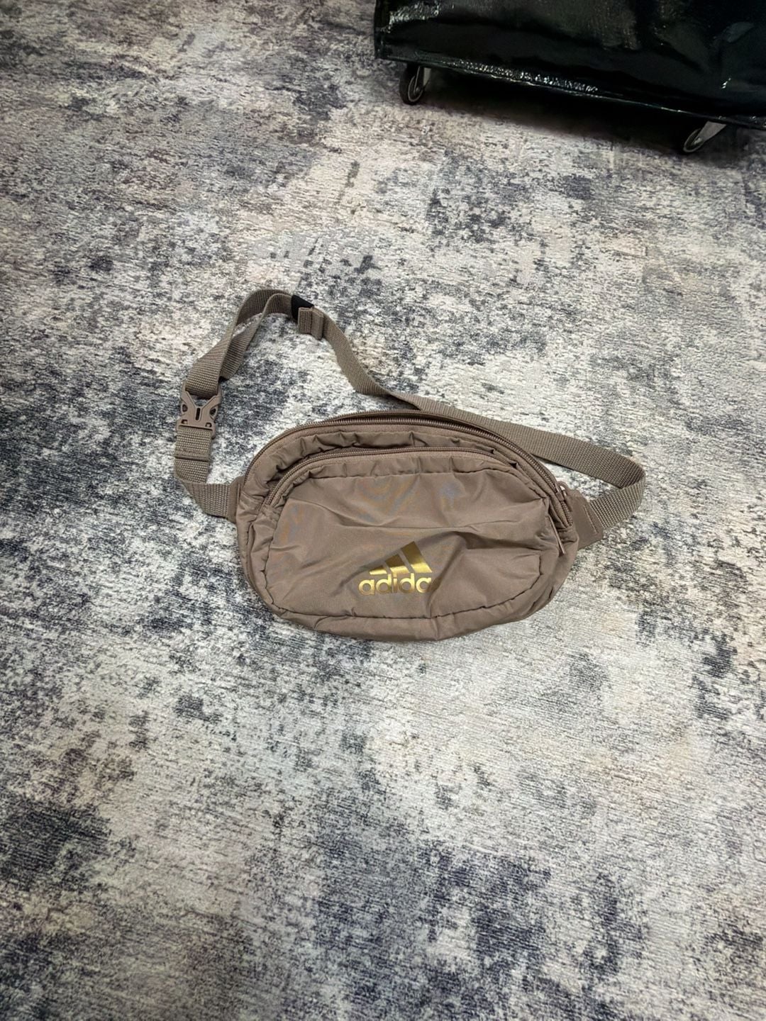 Adidas Core Waist Pack Fanny Pack Taupe Gold Logo 2