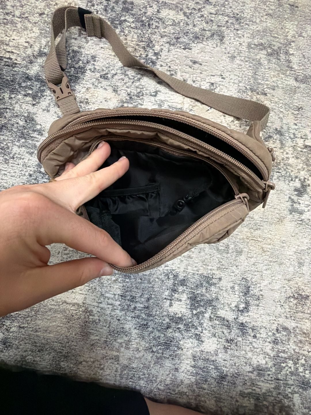 Adidas Core Waist Pack Fanny Pack Taupe Gold Logo 3