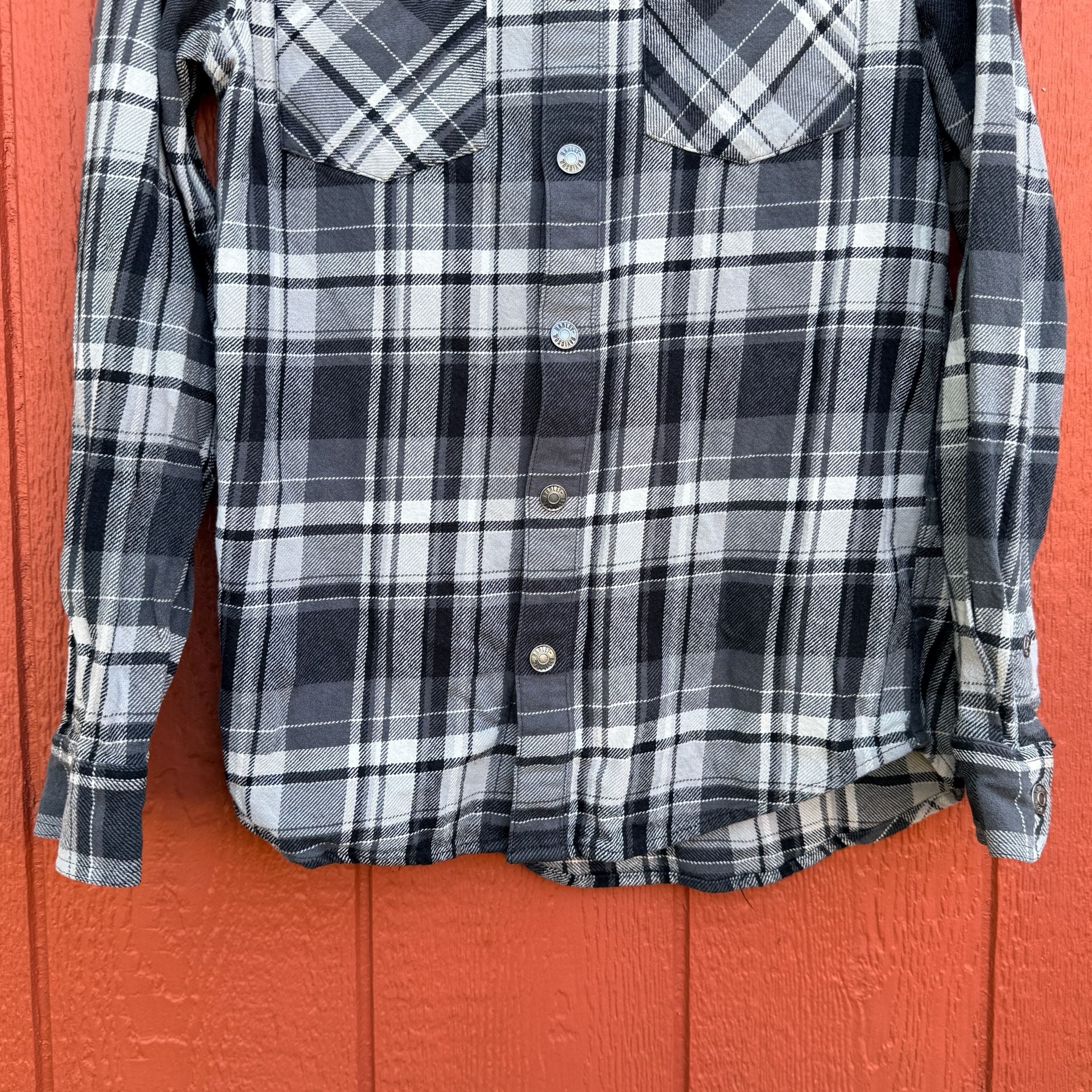 Harley-Davidson Men's Willie G Skull Plaid Long Sleeve Shirt Sz. Small 9